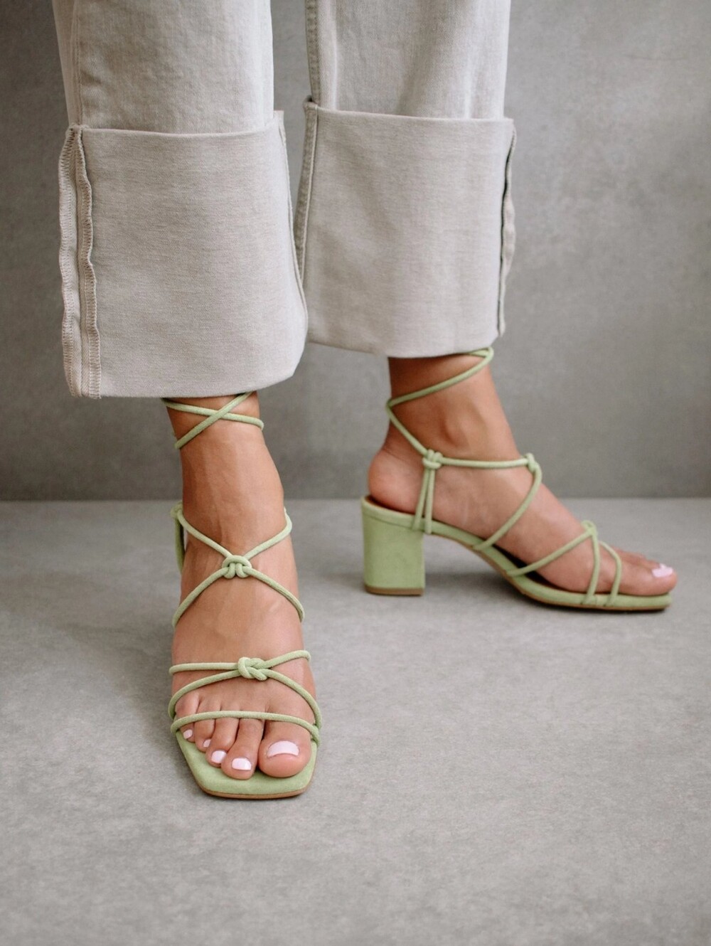 NIB ALOHAS Paloma Strappy Heeled Sandal Size 38 7-7.5